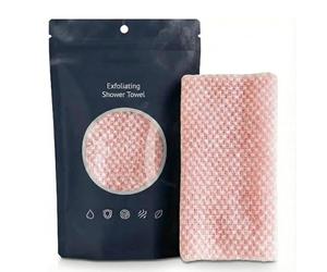 Serviette de douche exfoliante, Serviette exfoliante douche, Exfoliating shower towel, Exfolie en profondeur, Eficacement les impuretés, excès de sébum, Pour une peau plus propre, plus saine (A)