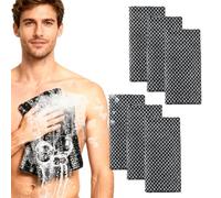 Serviette De Douche Exfoliante, Serviette Exfoliante Douche, Sèche Rapidement Exfoliation Douce Pour Le Corps (6PCS)