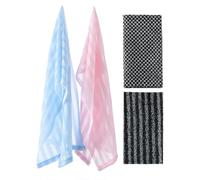 Serviette de douche, serviette exfoliante japonaise, épurateur de dos pour douche, 4 pièces double face longue, épurateur de dos japonais, exfoliant, pour hommes et femmes