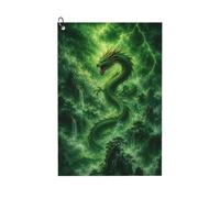 Serviette de golf en microfibre avec mousqueton Storm Dragon | Texture gaufrée, 40 x 60 cm, séchage rapide et absorbante, idéale pour nettoyer les clubs et les balles, fixation facile sur le sac, acce