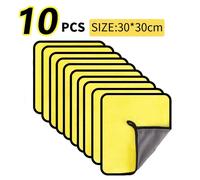 Serviette De Lavage De Voiture En Microfibre,30x30/60cm,Chiffon De Nettoyage Et De Séchage,Ourlet,Tissu D'entretien De Voiture,Détails,Nouveau,3/5/10 Pièces.10pcs 30-30cm