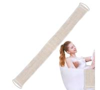 Serviette de lavage exfoliante pour gommage - Extra longue de 81,5 cm - Épurateur de douche avec poignées de sangle - Coussinet de nettoyage en peau absorbant pour un nettoyage en profondeur