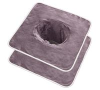 Serviette de lit de massage avec trou visage 2pcs 14x14 pouces table massage en microfibre avec une bordure fine absorbant molle beauté absorbant sans bouchage pour le salon la mai