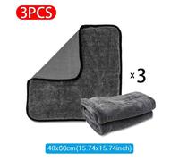 Serviette De Livres De Voiture En Microcarence,Double Face,Super Absorbante,Grill,Rayures Vertes,Serviettes En Peluches Douces,Sous 101/600101 -40x60cm A 3pcs