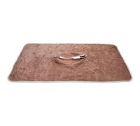Serviette de Massage Visage en Polyester Marron, Lavable Réutilisable | Découpe Ergonomique, Contact Propre et Support Confortable, pour Table de Massage et Appui Facial