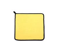 Serviette de nettoyage de voiture double face super absorbante réutilisable en polaire corail 30 x 30 cm Pzt112 (jaune, 30 x 30 cm)