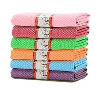 Serviette de nettoyage pour la cuisine en microfibre, Torchons à Vaisselle, chiffon de verre, Dépoussiérer de Cuisine Tableaux Miroir Salle Bain Bureau Voiture Lot de 6 unités (grand 30 x 40 cm)