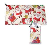 Serviette de Noël Père Noël à séchage rapide, serviettes en microfibre pour adultes, 40,6 x 63,2 cm