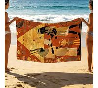 Serviette de Plage 100 x 200, Pyramide Beach Towel 200x100cm Résistant au Sable Durable, Grande Serviette de Bain Pharaon Séchage Rapide Doux pour Gym Bain Extérieur Camping Vacances SLJT-0623