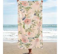 Serviette de Plage, 100x200 cm Serviette de Bain Grande Taille, rural Drap De Plage à SéChage Rapide, Serviettes Piscine Anti-Sable Portable Légèrepour Bain, Plage, Yoga, Sport printemps 0J-877