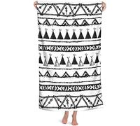 Serviette de Plage 80*130cm,Motifs amérindiens ,Drap de Bains en Microfibre-Femme Homme Enfant,Serviette Piscine de Bain pour Vacance de Voyage