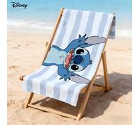 Serviette de plage adorable Disney Stitch , Design mignon de grand visage et rayé, ultra douce pour les escapades d'été. Serviette pour la piscine, la plage 80*160,90*180,75*150,50*100Cartoon,Géométri
