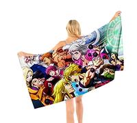 Serviette de plage Anime - 140 x 70 cm - The Seven Deadly Sins : Wrath of the Gods - Serviette de plage douce et légère - Serviette de bain rafraîchissante pour le bain, le yoga, le sport (type 3)