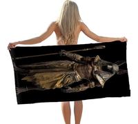 Serviette de Plage Anubis Drap de Plage xxl 180 x 90cm Extérieur Serviette Microfibre Dieu mâle Portable Séchage Rapide Anti Sable Drap de Bain pour Vacances d'été Voyages Natation Cadeau GYL5541