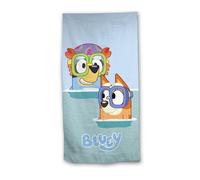 Serviette de plage - AYMAX - Bluey & Bingo À la Plage - 70x140 cm - 100% coton - Multicolore