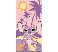 Serviette de plage - AYMAX - Lilo et Stitch - 70 x 140 cm - Séchage rapide - Multicolore