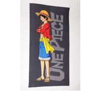 Serviette de plage - AYMAX - One Piece Luffy - 70x140 cm - Noir - Lavable en machine