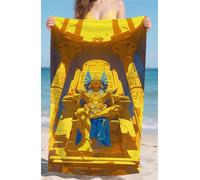 Serviette de Plage Bleu Extra Drap de Plage XXL Anti Sable Légère Compacte Adaptée Beach Towel pour Femmes la Piscine Sport le Camping & les Pique-niques Matériau en Microfibre 75x160cm Egypte bz-629