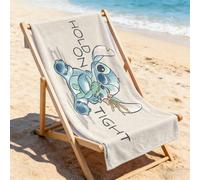 Serviette de plage Disney Lilo & Stitch - Serviette de plage avec l'impression de Stitch tenant Scrump "Je tiens fermement", pour la piscine et la plage 80*160,90*180,75*150,50*100Géométrique,LettresP