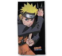 Serviette de plage en coton Educa Borras Naruto Shippuden Noir 140x70 cm