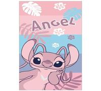 Serviette de plage enfant - AYMAX - Disney Stitch : Angel - 70x140cm - 100% Polyester - Séchage rapide