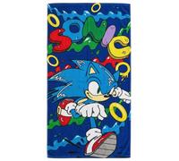 Serviette de Plage Enfant Garçon pour Sonic Fan 70x140 cm - Drap de Bain Microfibre Compact, Séchage Rapide, Ultra Absorbant pour Piscine, Mer et Voyage