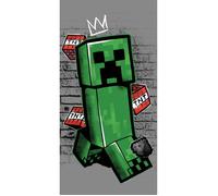 Jerry Fabrics Serviette de bain Minecraft Metro Art Creeper 70 x 140 cm