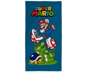 Serviette de plage - Halantex - Super Mario - 70 x 140 cm - 100 % coton - Lavable à 40°