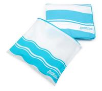 Serviette de Plage - just be... - Motif Vague Bleue - XXL 200x90cm - Microfibre - Lavable