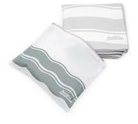 Serviette de Plage - just be... - Motif Vague Gris - Grande 160x80cm - Microfibre - Lavable à 30°