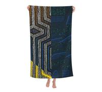 Serviette de plage Kuba en microfibre imprimée, couverture de plage surdimensionnée tropicale, très grande (XL), serviette de piscine à séchage rapide et anti-sable pour femmes, filles et enfants