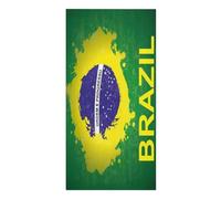 Serviette De Plage Légère Surdimensionnée Avec Imprimé Drapeau National Du Brésil Idéale Pour Adultes Enfants En Microfibre Douce Résistante Sable Séchage Rapide Idéale PourPiscine Ou Fêtes 90X180Cm