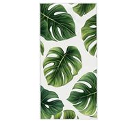 Serviette de Plage Microfibre, 100 x 200 cm Serviette Microfibre Anti-Sable, Grande Serviettes de Plage Légère et Séchage Rapide, Portable Drap de Bain pour Voyages, Sauna, Piscine (Feuilles) B-76