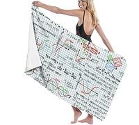 Serviette De Plage Microfibre,Mathématiques Salle De cor Études Algèbre Leçon Cahier Page Croquis Formule Imprimer Grande Serviette De Plage Légère De Drap De Bain Parfaite Pour Les S