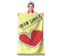 Serviette de Plage Microfibre Personnalisée avec Message Estival. Drap de Plage 160x80cm Ultra Absorbant, Séchage Rapide, Léger et Compact. Idée Cadeau Femme Homme Ado Anniversaire Noel