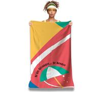 Serviette de Plage Microfibre Personnalisée avec Message Humoristique. Drap de Plage 160x80cm Ultra Absorbant, Séchage Rapide, Léger et Compact. Idée Cadeau Femme Homme Ado Anniversaire Noel