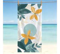 Serviette de Plage Microfibre - Serviette de Bain Grande Taille 120x60 cm, Séchage Rapide & Anti-Sable - Drap de Plage Absorbante - Serviettes Piscine Homme & Femme - Nordique Simplicité (2) 0l-539