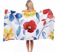Serviette de Plage Microfibre - Serviette de Bain Grande Taille 200x90 cm, Piscine Légère et Séchage Rapide, Usine Impression, Drap de Plage Compact Adulte, Idéal pour Voyage et Sport Rural 0a-1996