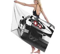 Serviette De Plage Microfibre,Vue Partielle D'Une Voiture De Sport Moderne À L'Arrière De L'Automobile À Moteur Fort Grande Serviette De Plage Légère De Drap De Bain Parfaite Pour Les Sports De