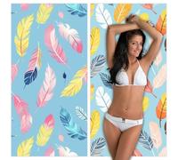 Serviette de Plage Microfibre XXL 2 Pièces 60x120cm Œufs de canard Anti-Sable & Séchage Rapide Grande Taille,Légère,Compacte,Abstrait Serviette de Bain Absorbante pour Plage,Piscine,Voyage,Yoga YJ743