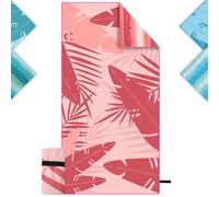 Serviette de Plage Microfibre XXL 90×180 cm avec sac, Serviette Microfibre pour la plage, les voyages, les piscines intérieures et les saunas, Drap de Plage, Serviette de Sauna pour Hommes et Femmes