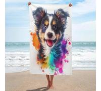 Serviette de plage multicolore en microfibre anti-sable pour salle de bain, piscine, 130 x 80 cm