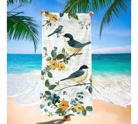 Serviette de Plage Oiseau Grande Serviette Microfibre 100x200 cm, Séchage Rapide, Ultraabsorbant Serviettes de Sport, Usine Serviettes Plage Anti-Sable Portable Légère pour Camping, Vacances H-7017