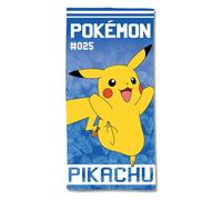 Serviette de plage pokémon pikachu 0025 coton bleu 70X140