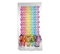 Serviette de plage - RAINBOW HIGH - 70x140cm - 100% polyester - Couleur rose - Lavable