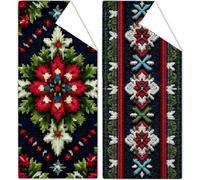 Serviette de Plage Rétro Serviette de Plage XXL 60x120cm Maroc 2 Pièces Drap de Plages Séchage Rapide Anti-Sable, Beach Towel Microfibre Portable pour Cadeau Plages Piscine Yoga Sports Femmes OC-911
