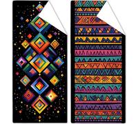 Serviette de Plage Rétro Serviette de Plage XXL 70x140cm Maroc 2 Pièces Drap de Plages Séchage Rapide Anti-Sable, Beach Towel Microfibre Portable pour Cadeau Plages Piscine Yoga Sports Femmes OC-893