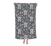 Serviette de Plage - Serviette en Fibre de Polyester Ultra Douce avec imprimés vibrants et Design Polyvalent 32 x 52 Pouces - Koala Love