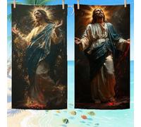 Serviette de Plage, Serviette Microfibre à Séchage Rapide Sans Sable Drap de Plage, Compacte ServietteSport pour Hommes et Femmes, Telo Doccia Grande, Accessori Mare, Avec Sac 100x200 , Religion B-314
