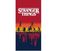 Serviette de plage - STRANGER THINGS - Coucher de soleil - 70x140 cm - 100% coton - Motif Démogorgon